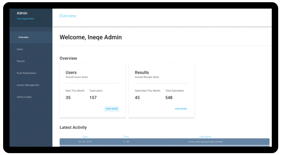illustration showing the Able Admin Portal