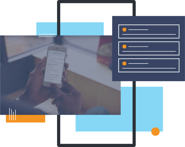 staff directory decorative illustration of an app